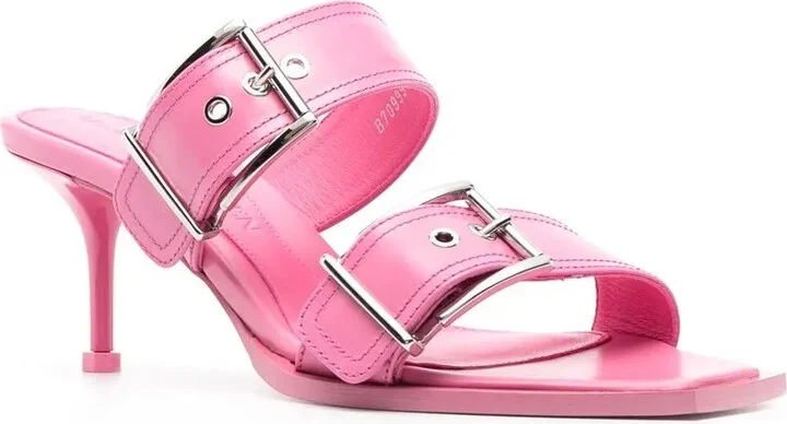 75mm Buckled Leather Sandals - Image 2