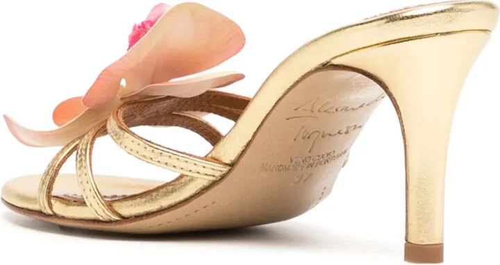 75mm Cecily flower-appliqué sandals - Image 3
