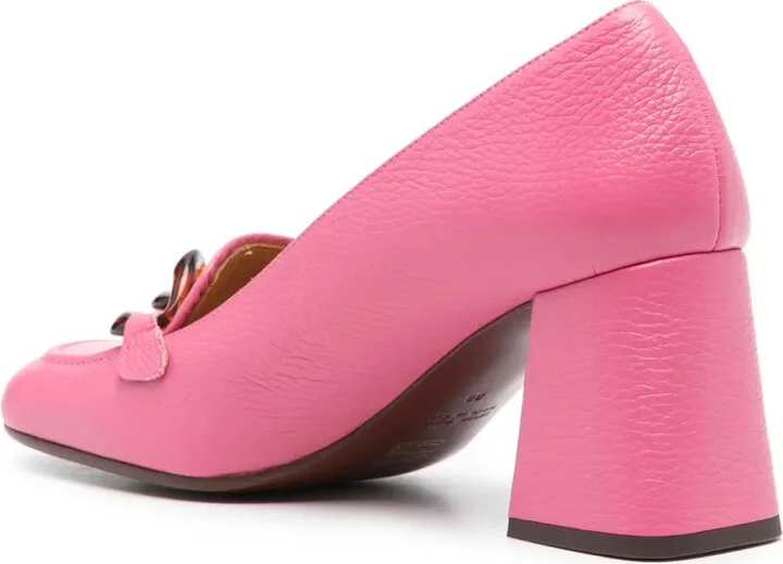 75mm Chain-Link Detail Leather Loafers - Image 3