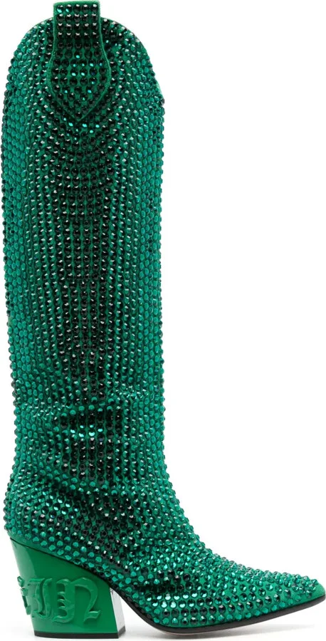 75mm Crystal-Embellished Boots