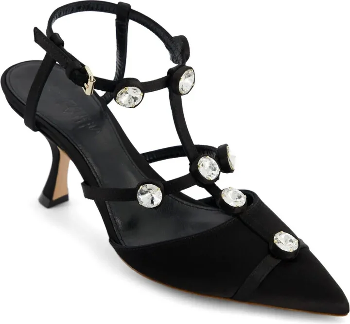 75mm Crystal-Embellished Satin Pumps - Image 2