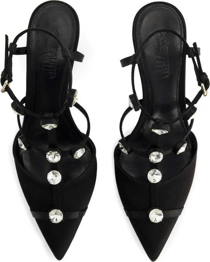 75mm Crystal-Embellished Satin Pumps - Image 3