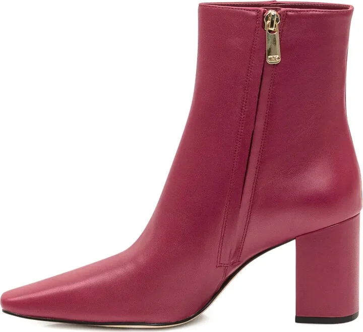 75mm Elise zip-detail block-heel ankle boots - Image 4
