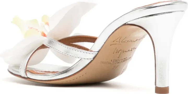 75mm Flower Leather Sandals - Image 3