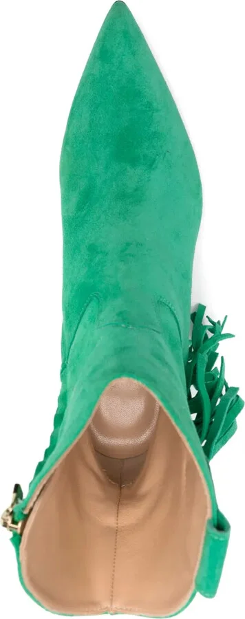 75mm Fringe-Detailed Suede Boots - Image 4