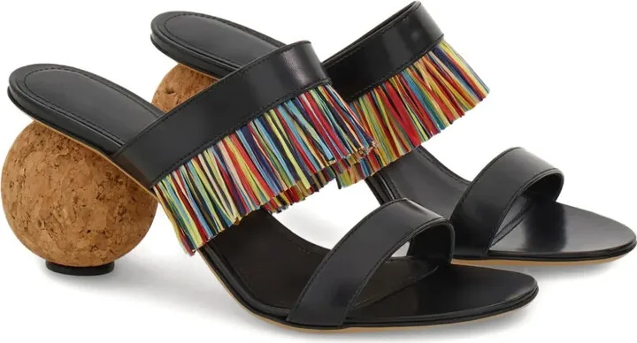 75mm Fringed Sandals - Image 2