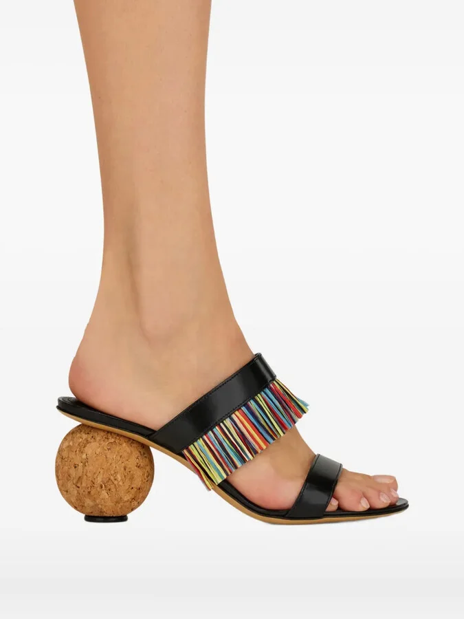 75mm Fringed Sandals - Image 5