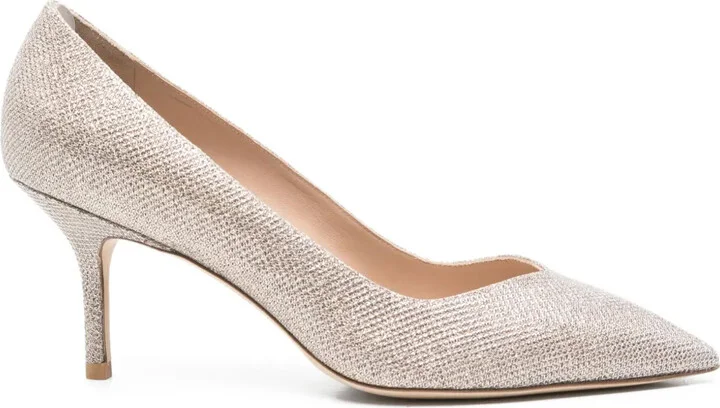 75mm Glitter Pointed-Toe Pumps