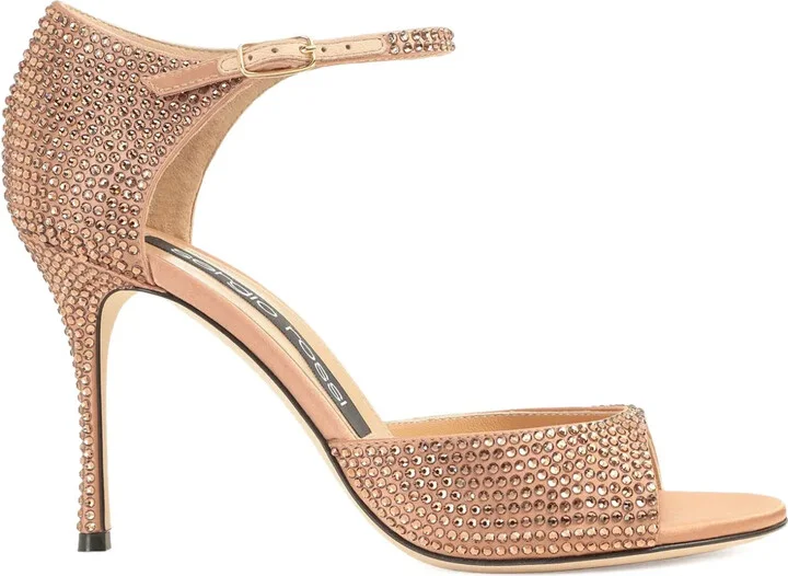 75mm Godiva crystal-embellished sandals