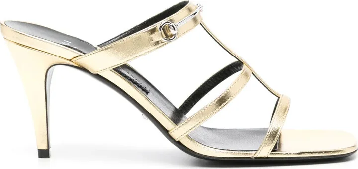 75mm Horsebit-Detail Leather Sandals