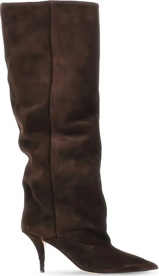 75mm Ines slouchy suede knee-high boots