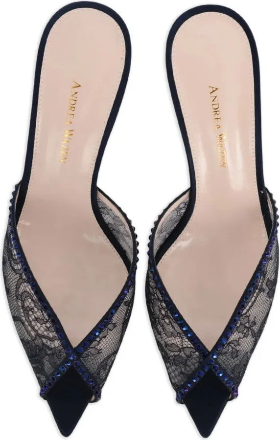 75mm Katy lace-embellished mules - Image 4