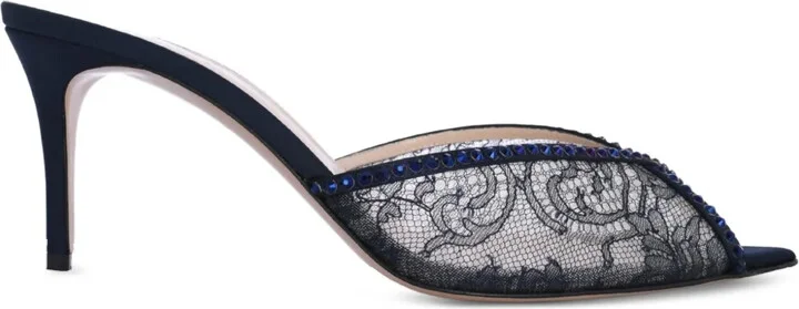 75mm Katy lace-embellished mules