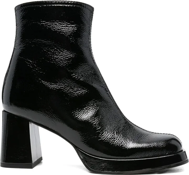 75mm Kentin patent-leather block-heel boots