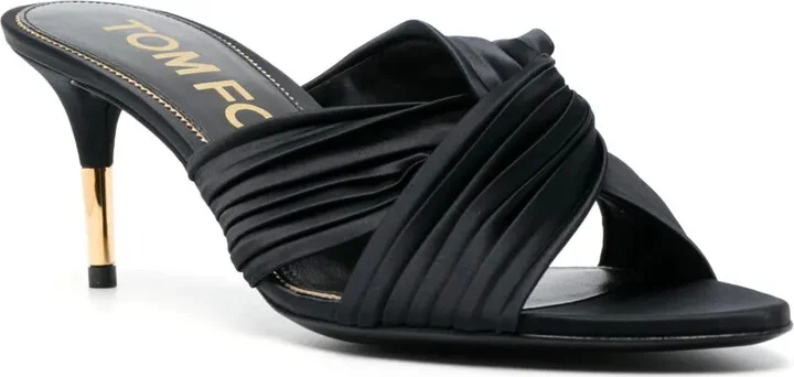 75mm Knot-Detail Pleated Sandals - Image 2
