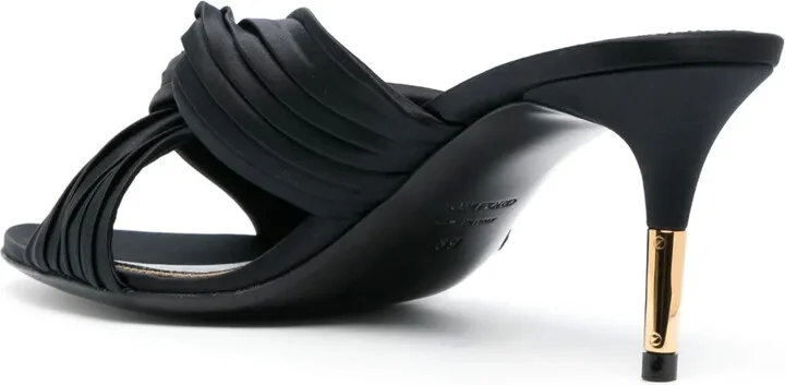 75mm Knot-Detail Pleated Sandals - Image 3