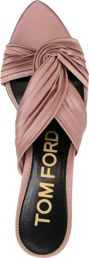 75mm Knot-Detail Pleated Sandals - Image 4