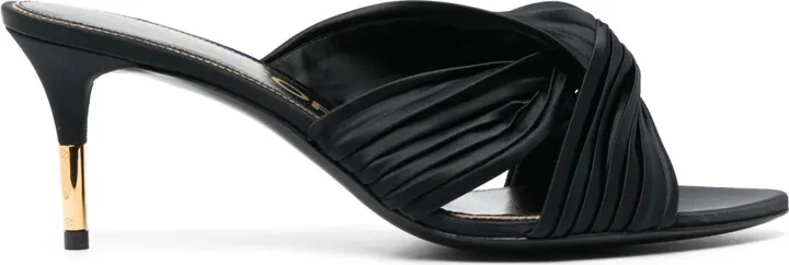 75mm Knot-Detail Pleated Sandals
