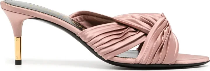 75mm Knot-Detail Pleated Sandals