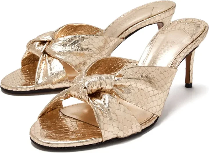 75mm Knotted Snakeskin-Embossed Sandals - Image 2