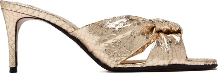75mm Knotted Snakeskin-Embossed Sandals