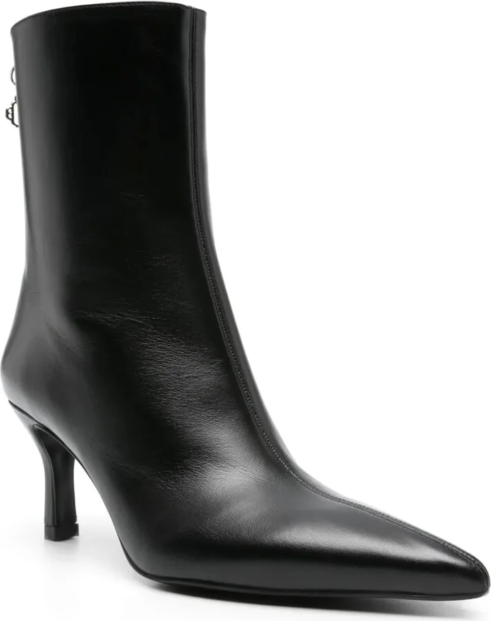 75mm Leather Ankle Boots - Image 2