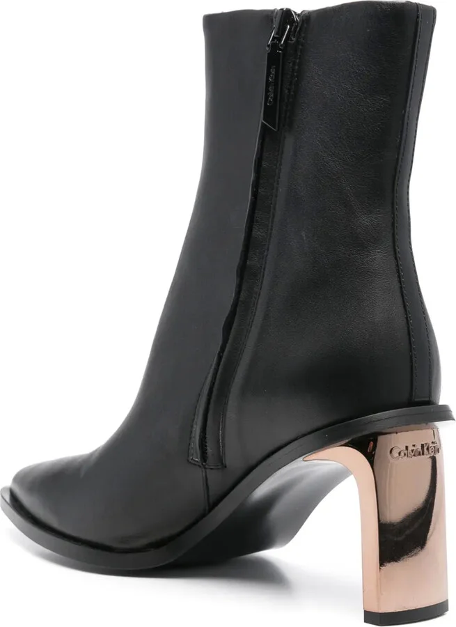 75mm Leather Ankle Boots - Image 3