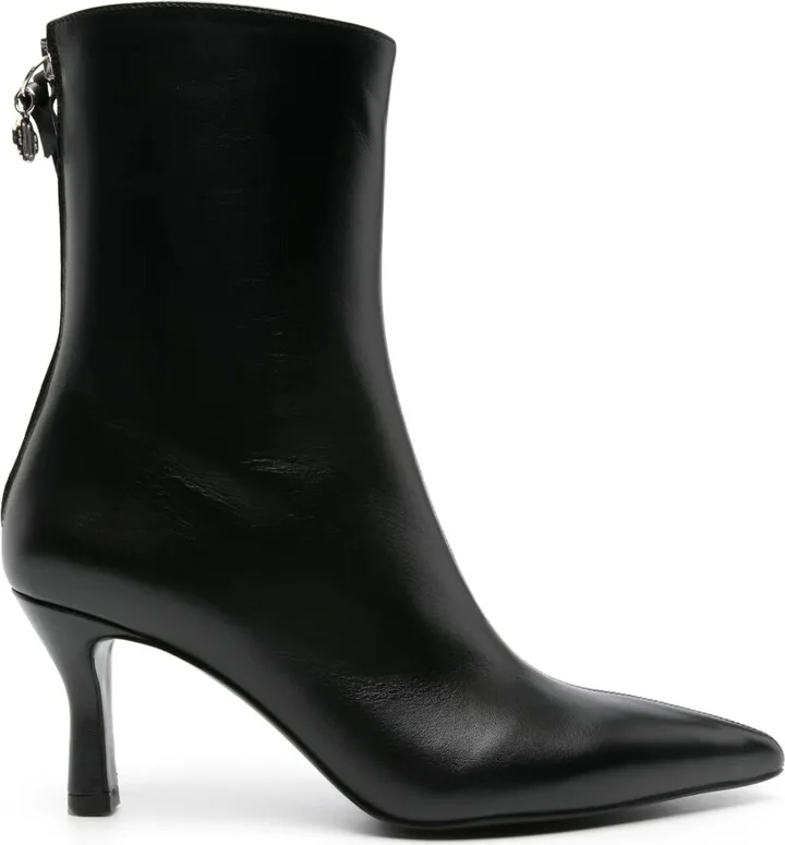 75mm Leather Ankle Boots