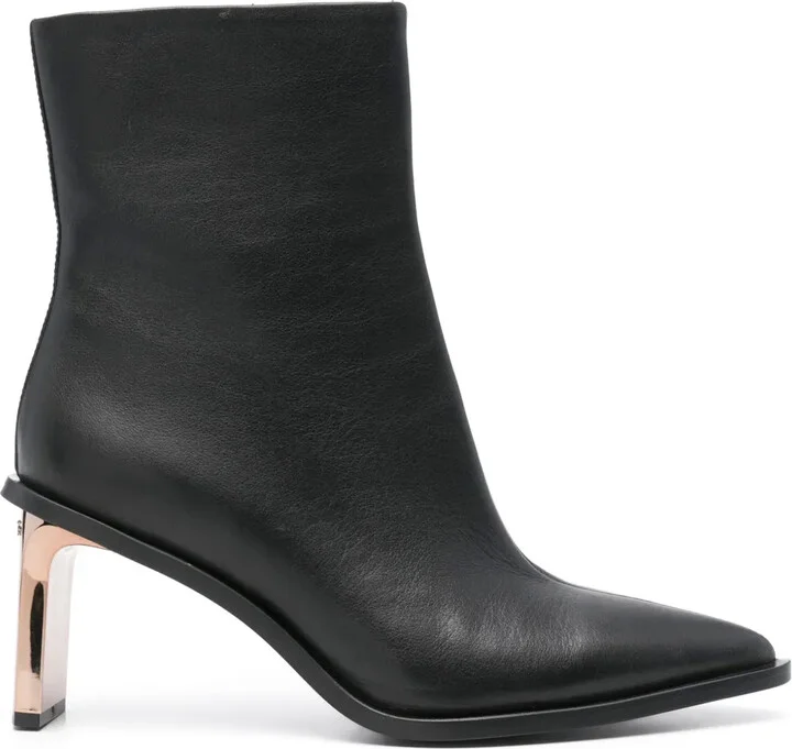 75mm Leather Ankle Boots