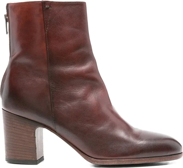 75mm Leather Ankle Boots