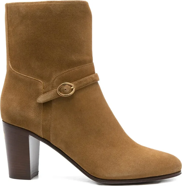 75mm Leather Ankle Boots