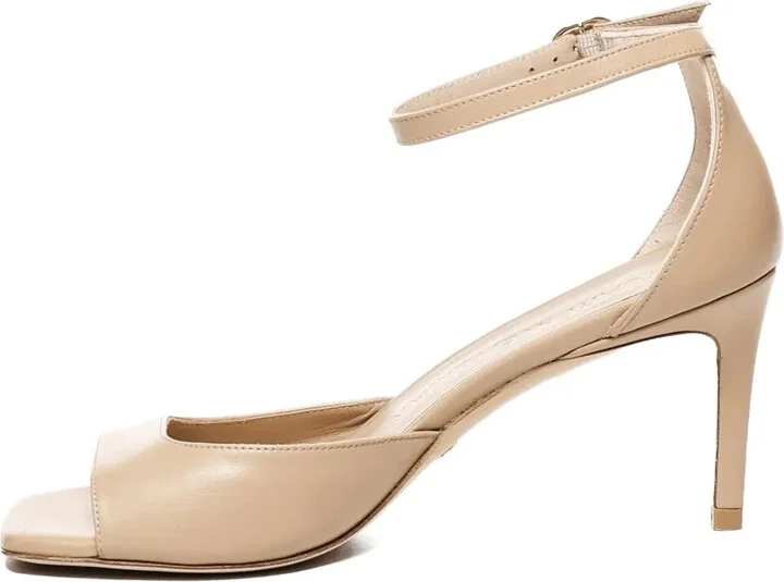 75mm Leather Heeled Sandals - Image 4