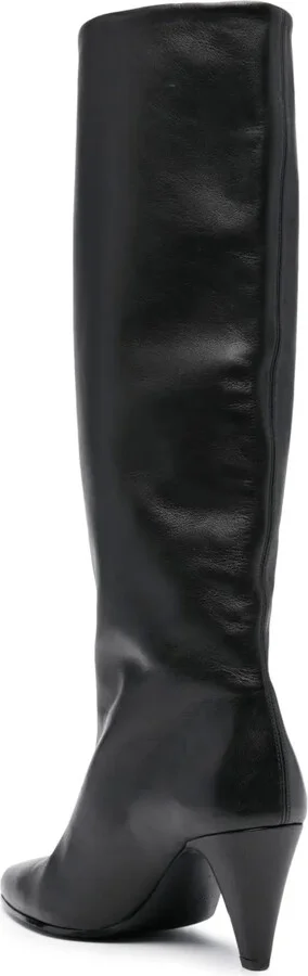 75mm Leather Knee-High Boots - Image 3