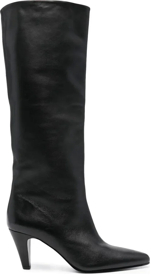 75mm Leather Knee-High Boots