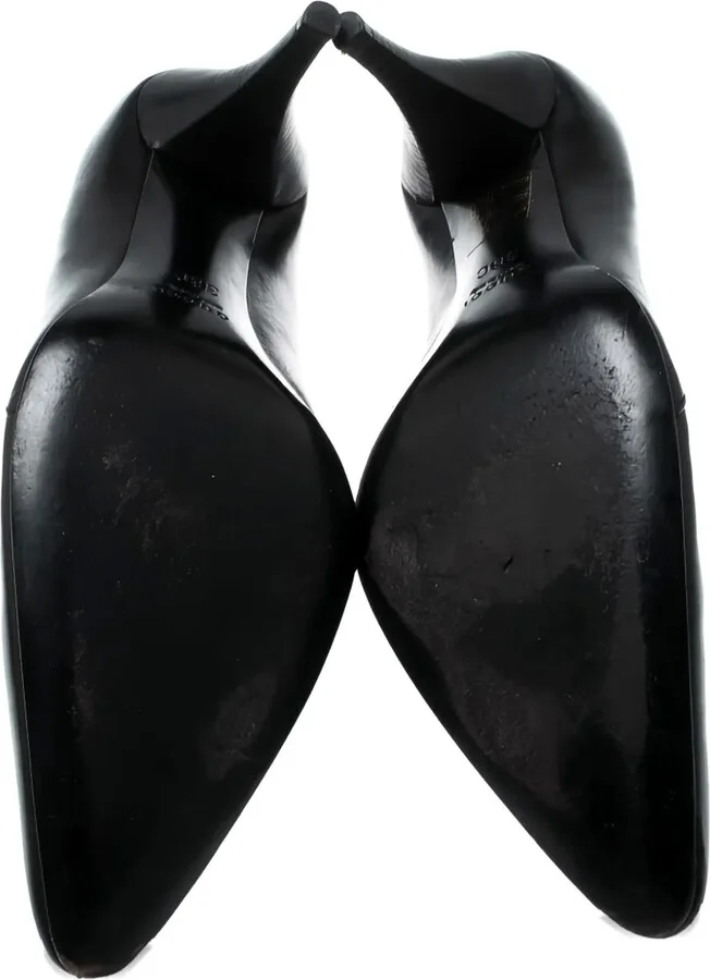 75mm Leather Pointed-Toe Pumps - Image 4