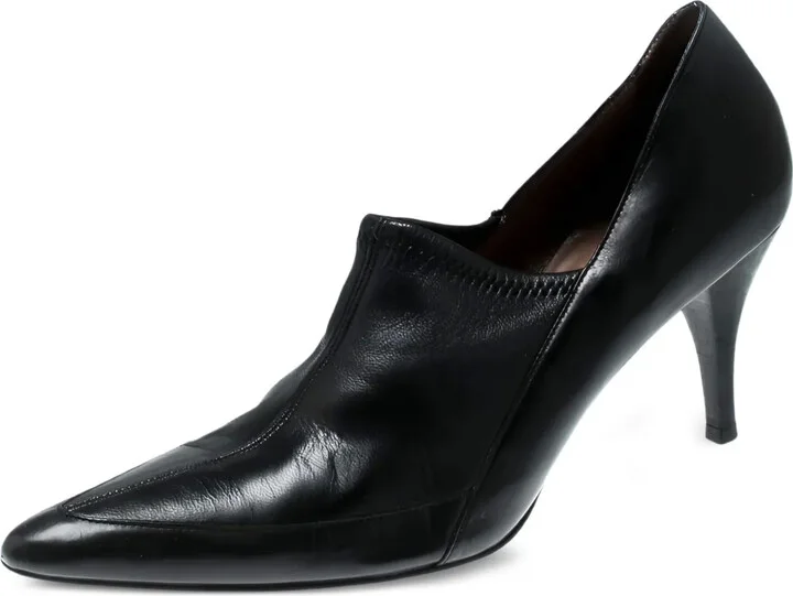 75mm Leather Pointed-Toe Pumps