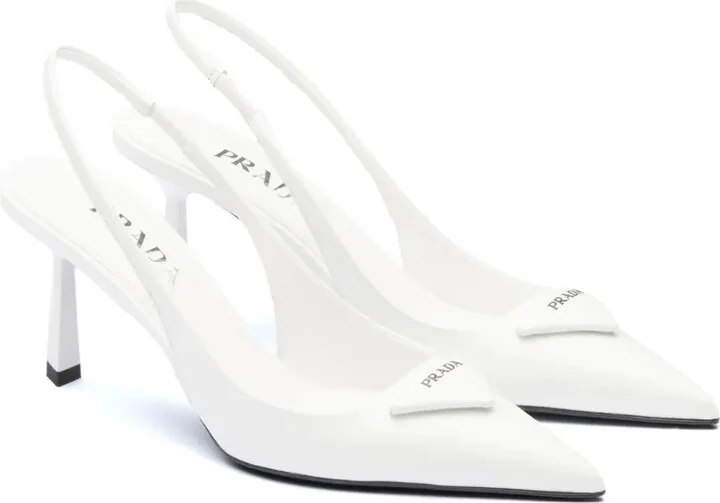 75mm Leather Slingback Pumps - Image 2