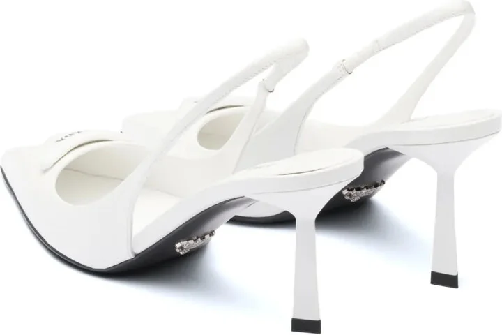 75mm Leather Slingback Pumps - Image 3