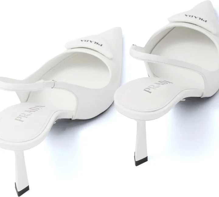 75mm Leather Slingback Pumps - Image 4