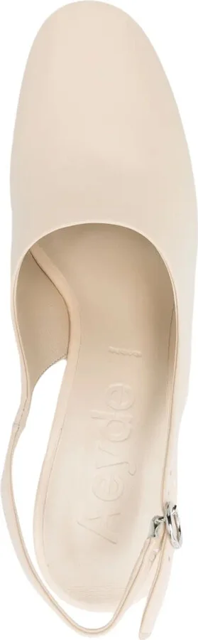 75mm Leather Slingback Pumps - Image 4
