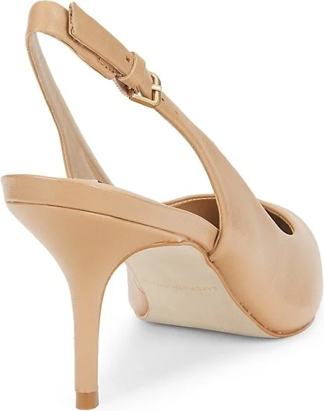 75MM Leather Slingback Pumps - Image 3