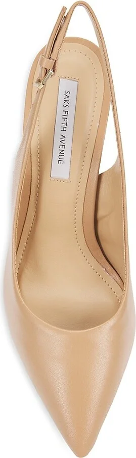 75MM Leather Slingback Pumps - Image 5
