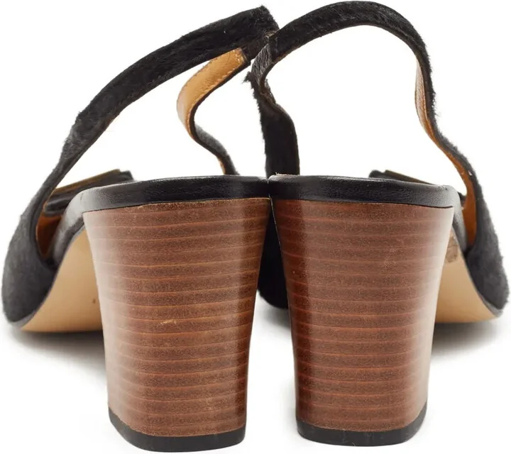 75mm Leather Slingback Pumps - Image 3