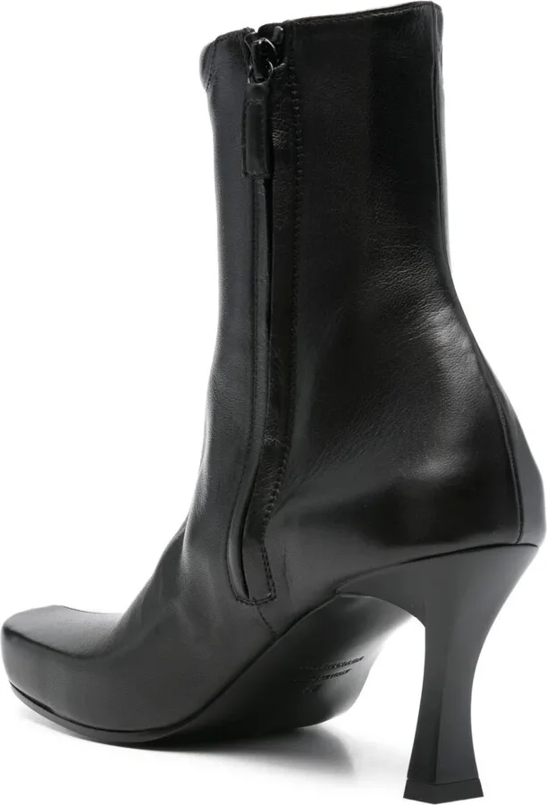 75mm Leather Square-Toe Boots - Image 3