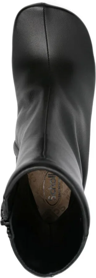 75mm Leather Square-Toe Boots - Image 4