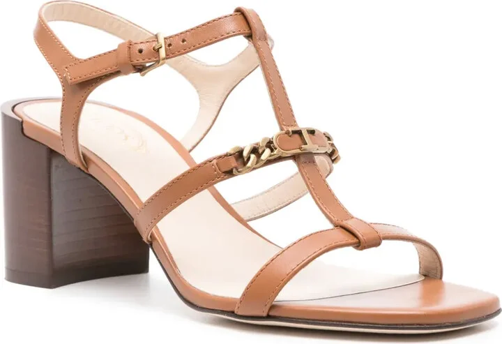 75mm Logo-Plaque Leather Sandals - Image 2