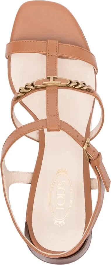 75mm Logo-Plaque Leather Sandals - Image 4