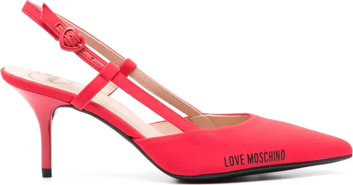 75mm Logo-Print Pumps