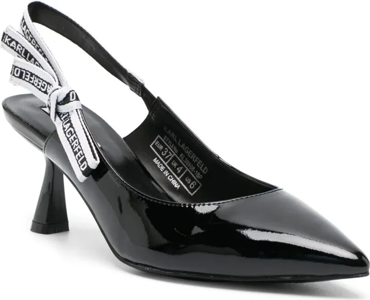 75mm Logo-Strap Leather Pumps - Image 2