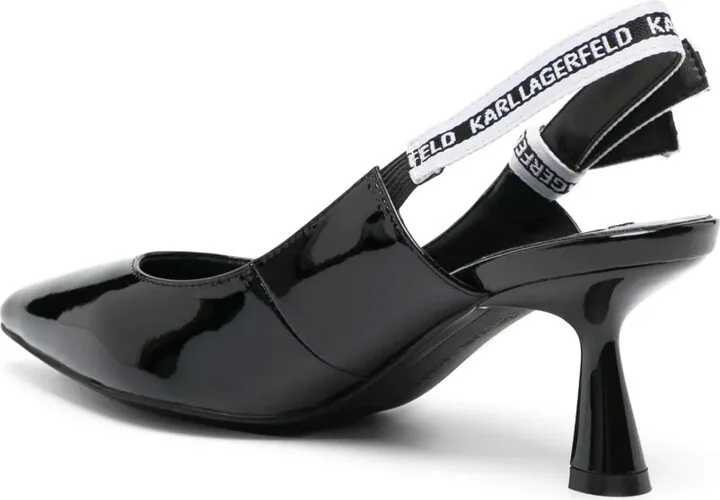 75mm Logo-Strap Leather Pumps - Image 3